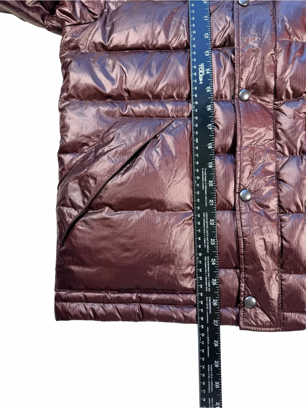 J Crew Men's Outerwear Quilted Duck Down Puffer Jacket Deep Burgundy Size M